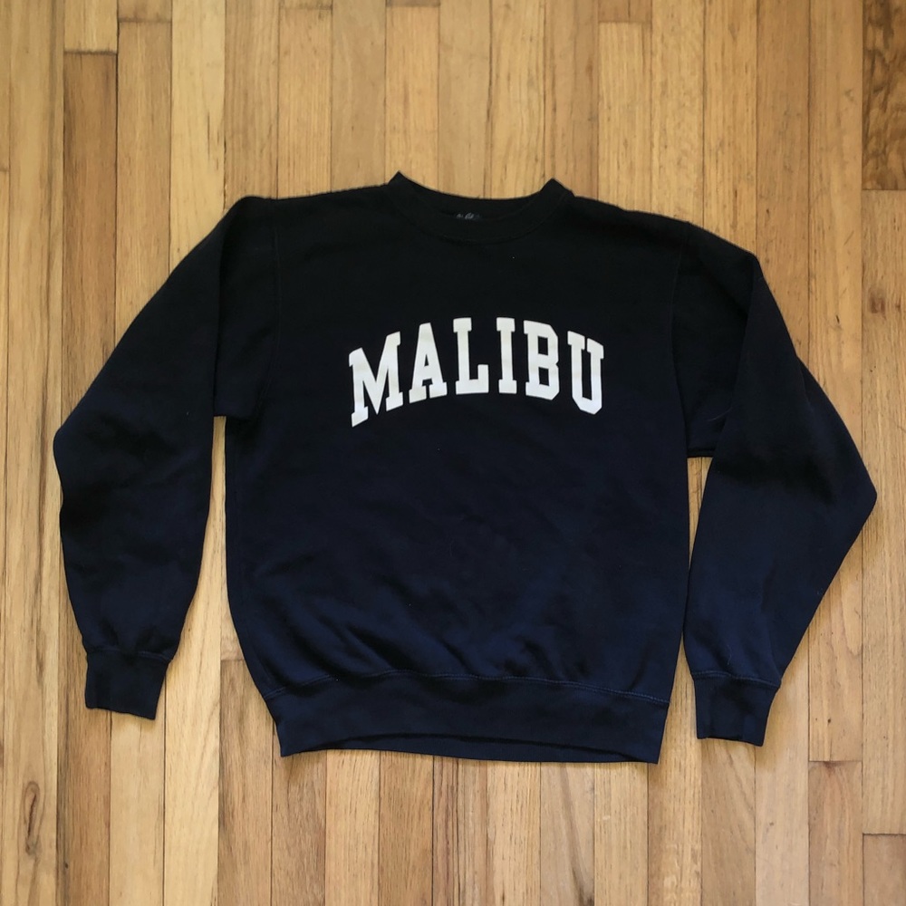 Brandy Melville Malibu navy blue crew neck